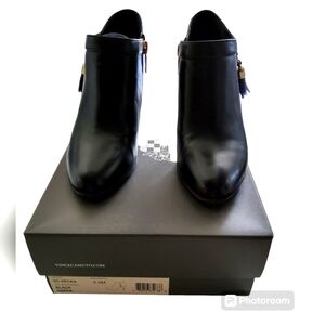 Womens Vince Camuto Vecka Side Tassel Dress Ankle Booties - Black S 5.5M CAREER